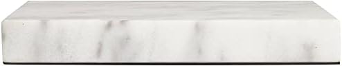 360 Lighting Rectangular Lamp Riser White Marble Finish