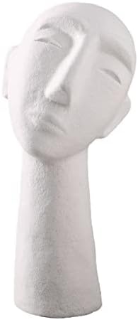 Abstract Ceramic Head Sculpture 14 Inch Home Decor