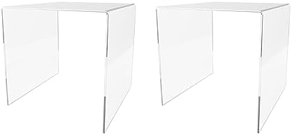 Marketing Holders Acrylic Display Riser Stand 8 Inch Wide 2 Pack