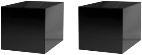 2 Pack 12 Inch Black Acrylic Display Box with Open Side