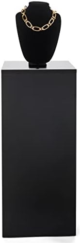 Displays2go 30 Inch Tall Floor Pedestal Stand Black