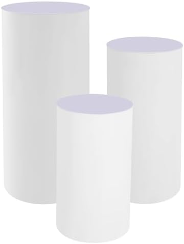 3Pcs Cylinder Pedestal Stands for Wedding and Party Decor