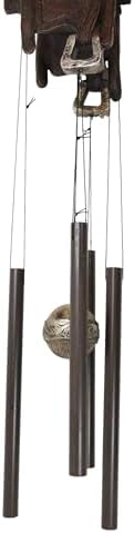 Ebros Gift Rustic Horse Saddle Wind Chime Decor