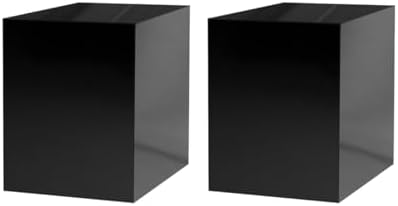 Marketing Holders 2 Pack Glossy Black Acrylic Display Riser