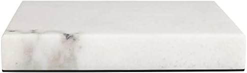 360 Lighting 8 Inch Square Lamp Riser White Marble