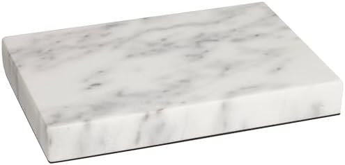 360 Lighting Rectangular Lamp Riser White Marble Finish
