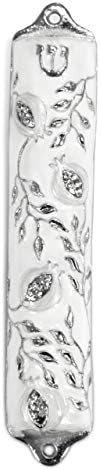 Mezuzah Case Pomegranate Tree Pewter 4 Inch Door Decor