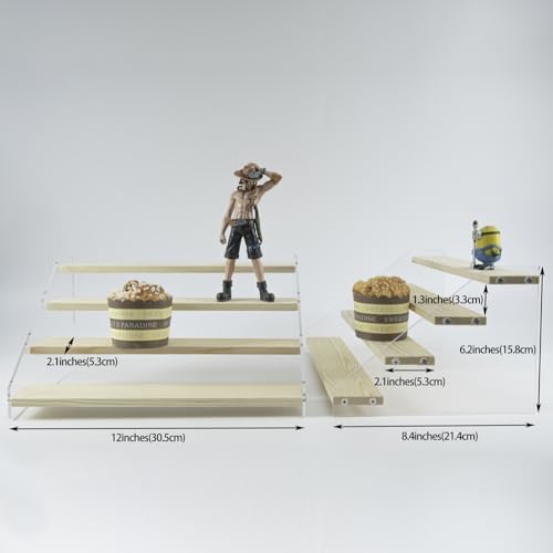 4 Tier Acrylic Display Stand for Figures and Jewelry