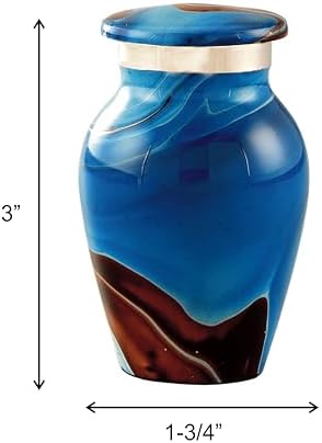 Ocean Tides Keepsake Urns Set of 4 Blue Design