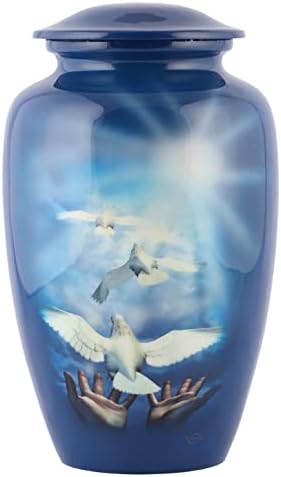 Blue Hummingbird Large Adult Cremation Urn
