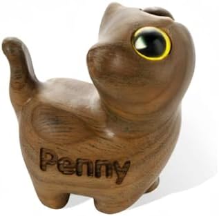 Custom Small Wooden Cat Statue for Home Decor