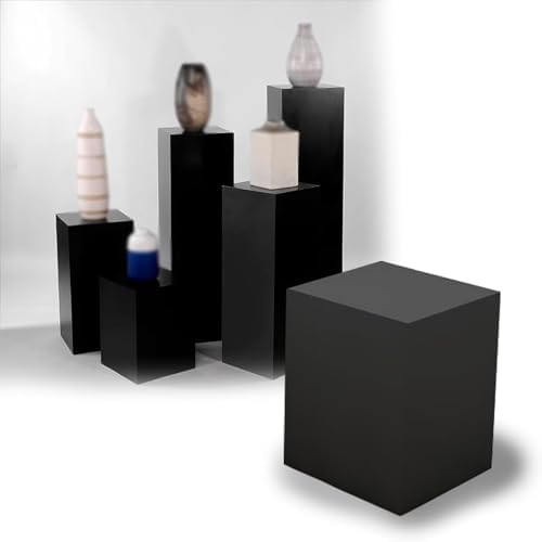 Square Wedding Dessert Table Cube Pillar Stand 315 Inch Tall Black
