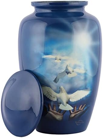 Blue Hummingbird Large Adult Cremation Urn