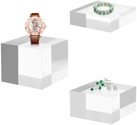 3 Sizes Acrylic Riser Blocks for Display 2 Set
