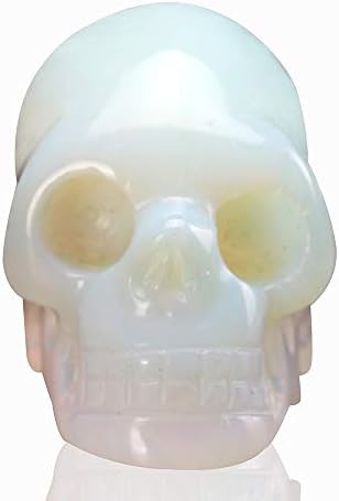 20 Inch Natural Carved Skull Crystal Reiki Healing Statue Collectible Figurine