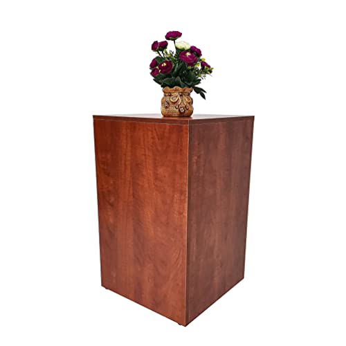 FixtureDisplays 15 X 15 X 24 Pale Walnut Cube Pedestal Riser