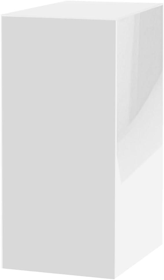 White Platform Display Box 12x12x32 No Lid Cube Stand