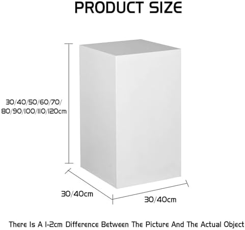 Rectangular Display Pedestal Stand for Mannequin Collectibles Black 40x110cm