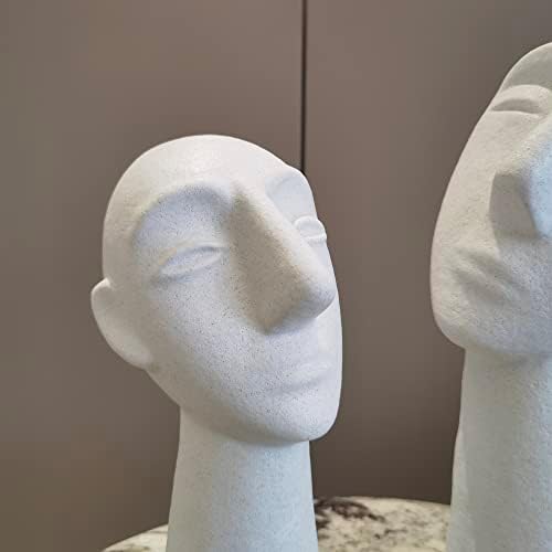 Abstract Ceramic Head Sculpture 118 Inch Home Decor