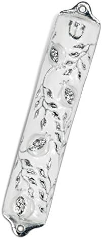 Mezuzah Case Pomegranate Tree Pewter 4 Inch Door Decor