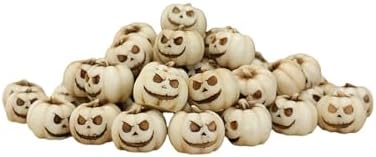 20 Pcs White Mini Pumpkin Halloween Decorations