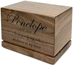 Pet Urn for Dogs and Cats Custom Laser Engraved Hardwood