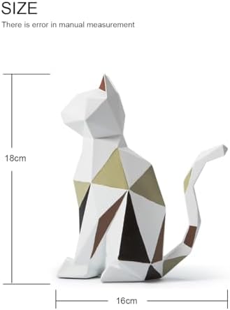 HAUCOZE Modern Geometric Cat Sculpture Statue 73 Inch