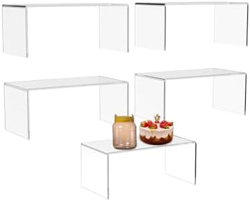 Clear Acrylic Risers Display Stands 4 Pack 13 Inch