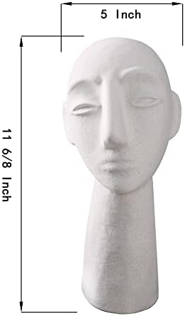 Abstract Ceramic Head Sculpture 118 Inch Home Decor