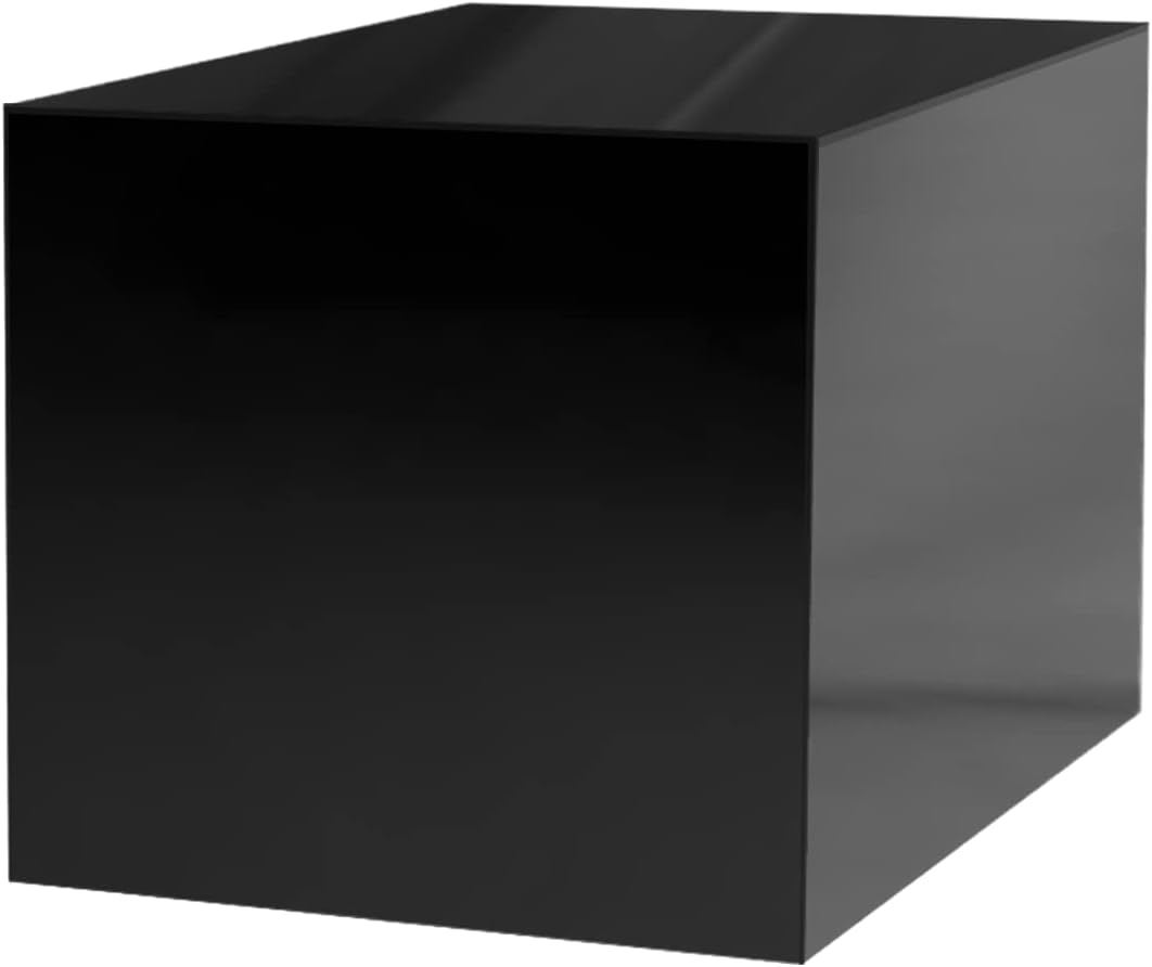 12 Inch Glossy Black Acrylic Display Riser Box