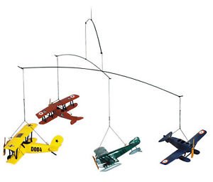 1920 Biplane Flight Mobile Hanging Decor