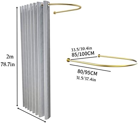 Light Purple C-Shaped Metal Portable Privacy Curtain