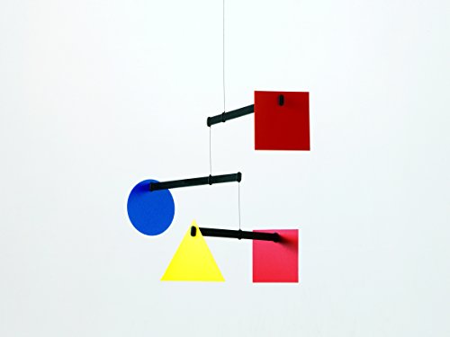 Flensted Abstract Bauhaus Mobile Large Red Yellow Blue