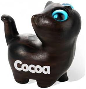 Custom Small Cute Wooden Cat Sculpture Handmade Figurine