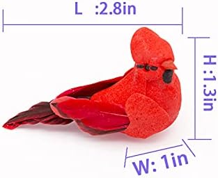 Berfutall Red Cardinal Clip On Christmas Ornament - Set of 12