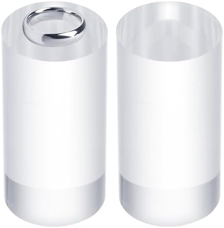 Uxcell 2pcs Acrylic Cylinder Display Blocks 30x60mm Clear Jewelry Stand Base