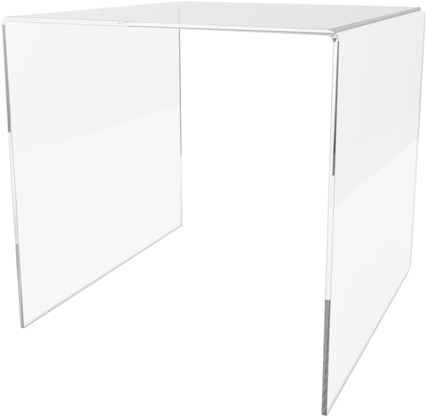Acrylic Display Riser Stand 8 Inch Clear Square Pedestal
