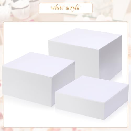 Suzile 9 Pcs Acrylic Display Risers Set with Hollow Bottoms