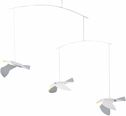 Flensted Mobiles Soaring Seagulls Hanging Mobile 16 Inches
