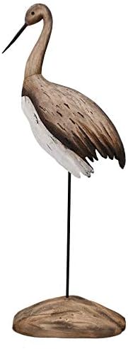 Rustic Wood Crane Nautical Decor Accent