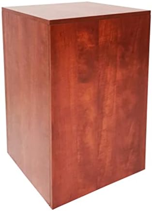 FixtureDisplays 24 Inch Pale Walnut Cube Display Riser Stand
