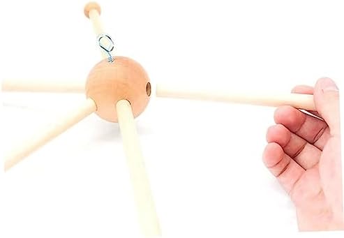 DIY Wind Chime Mobile Wooden Frame 6-Legged Decor