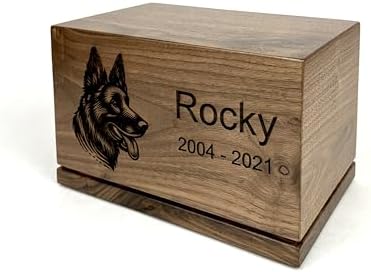 Pet Urn for Dogs and Cats Custom Laser Engraved Hardwood