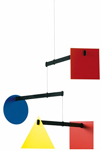 Flensted Abstract Bauhaus Mobile Large Red Yellow Blue