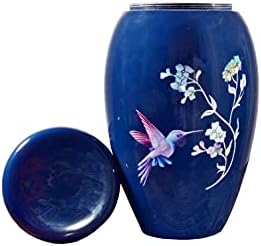 HLC Urns Blue Hummingbird Cremation Urn - Handcrafted Affordable Urn for Ashes
