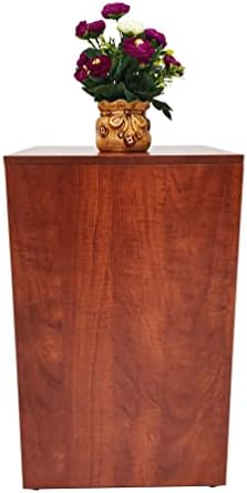 FixtureDisplays 24 Inch Pale Walnut Cube Display Riser Stand