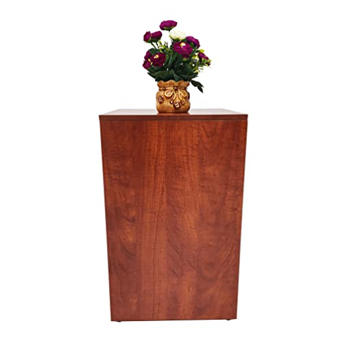 FixtureDisplays 15 X 15 X 24 Pale Walnut Cube Pedestal Riser