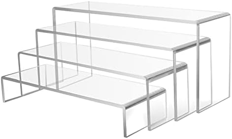 A DESIGN Clear Acrylic Display Risers 4 Pack Set