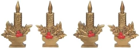 Department 56 Golden Christmas Candle Greetings Figurine Set