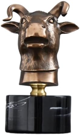Chinese Zodiac Animal Head Sculptures with Bronze Finish and Marble Base 1